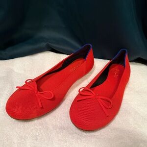 Like New Rothy’s Red Ballet Flats with Bow